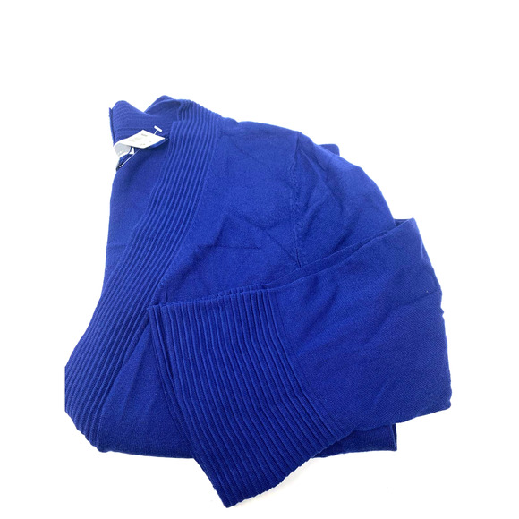 JM Collection Open-Front Bell Sleeve Blue Cardigan Shrug Large NWT - Picture 2 of 3